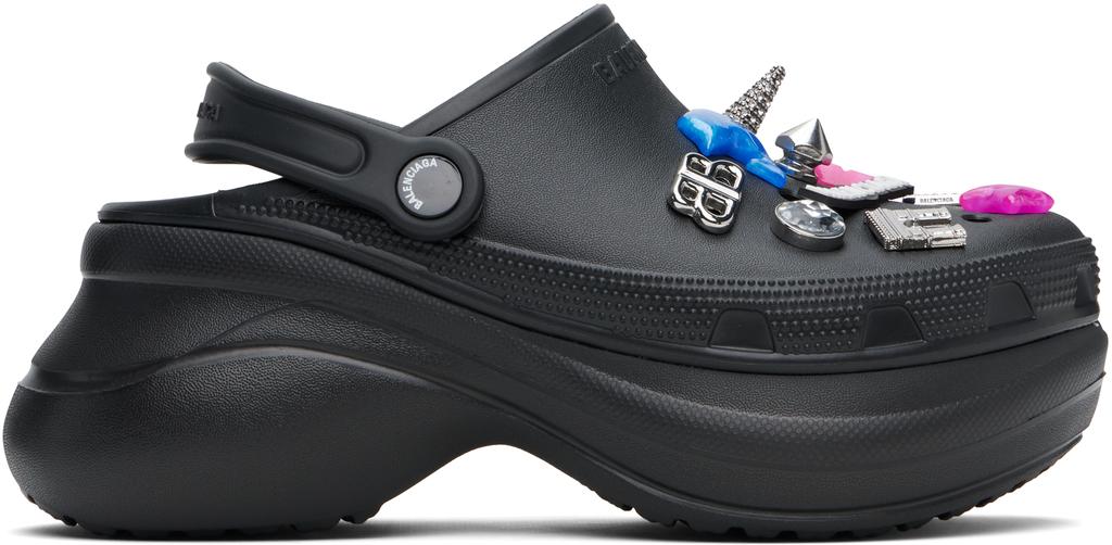 シューズ・サンダルその他 Balenciaga Black Crocs Jibbitz Balenciaga Black Crocs Edition Jibbitz Mules - Sandals