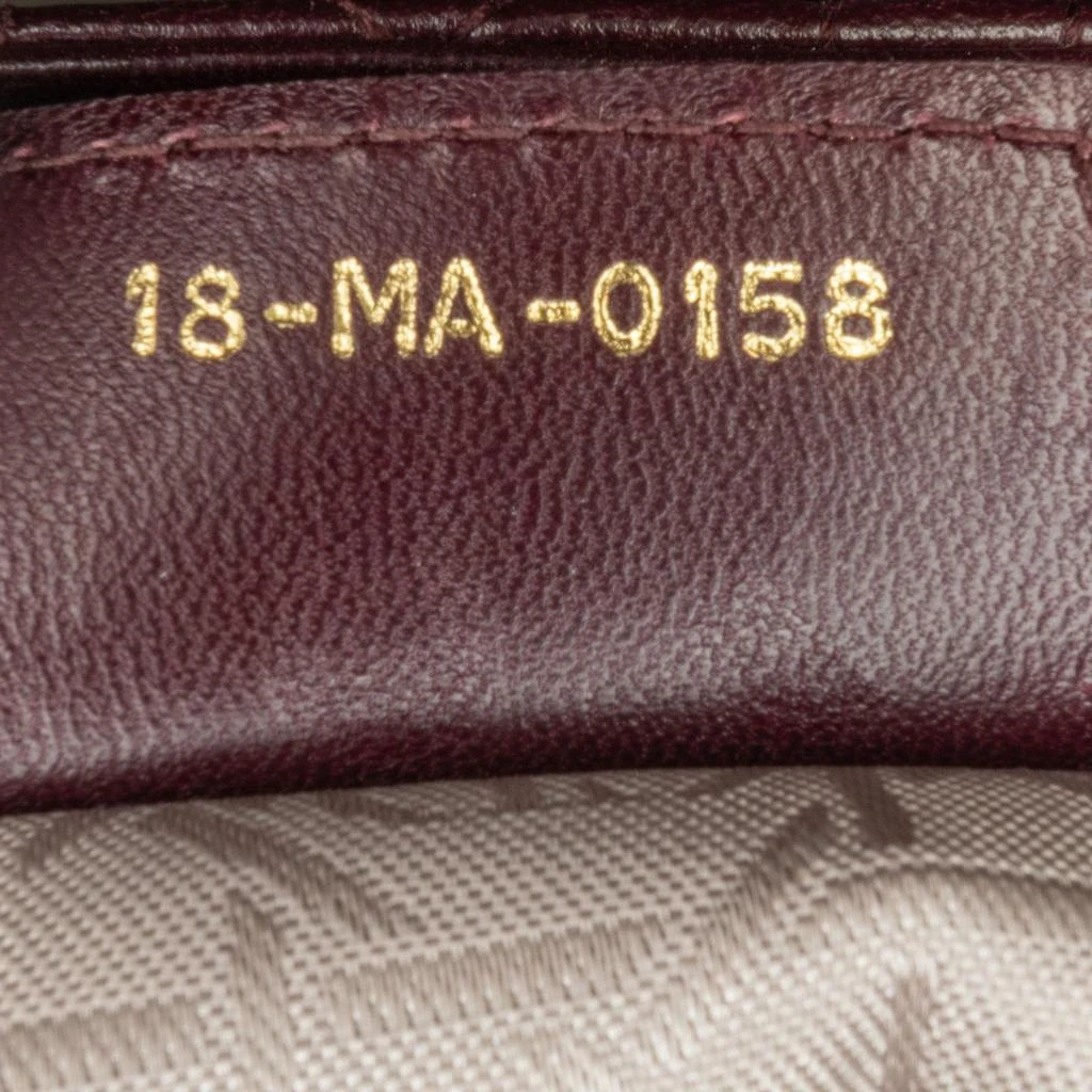 Dior Dior Burgundy Medium Lambskin Cannage Lady Dior 6