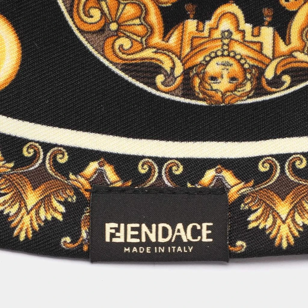 Shop Fendi X Versace Multicolor FF Baroque Print Silk Bucket  display picture 3