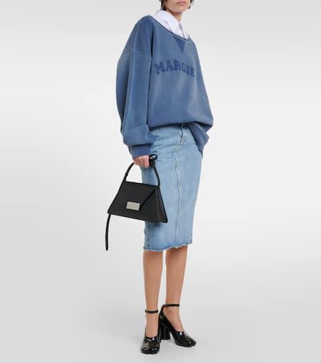MM6 Denim midi skirt