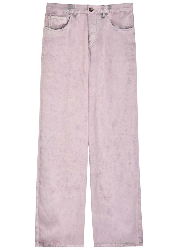 HAIKURE Bethany Crack Print silk jeans