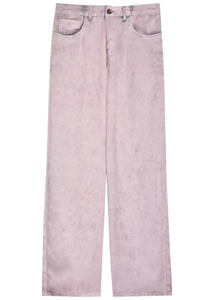 HAIKURE Bethany Crack Print silk jeans 1
