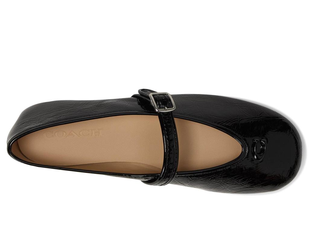 Coach Sculpted C Crinkle Patent Leather Soft Mary Jane