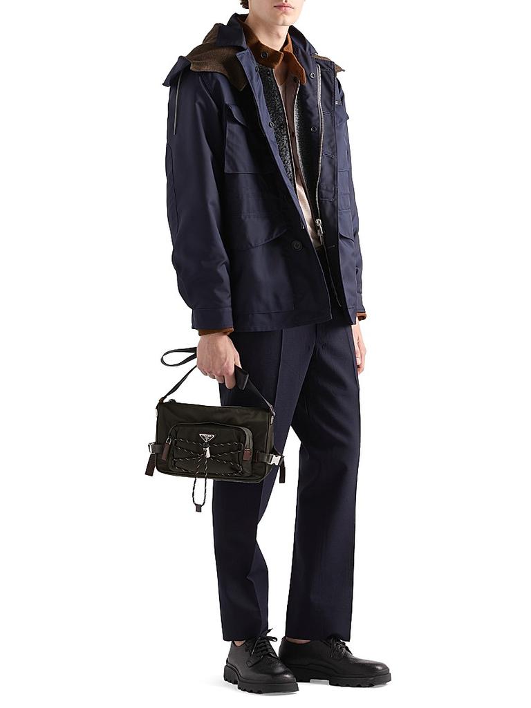 Prada Re-Nylon and Leather Shoulder Bag