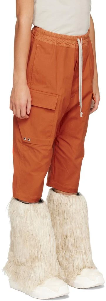 Rick Owens Kids Orange Pods Long Cargo Shorts 2