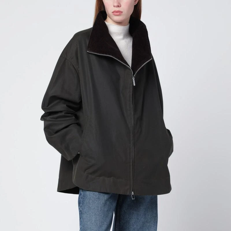 Totême Forest green zip-up country jacket 1