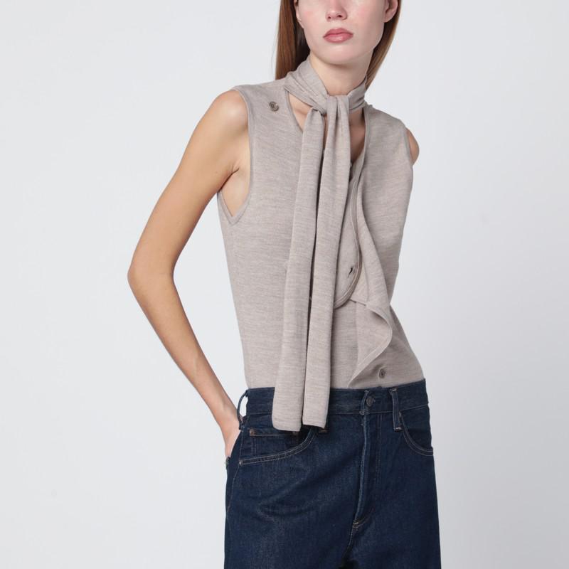 Lemaire Taupe wool blend waistcoat