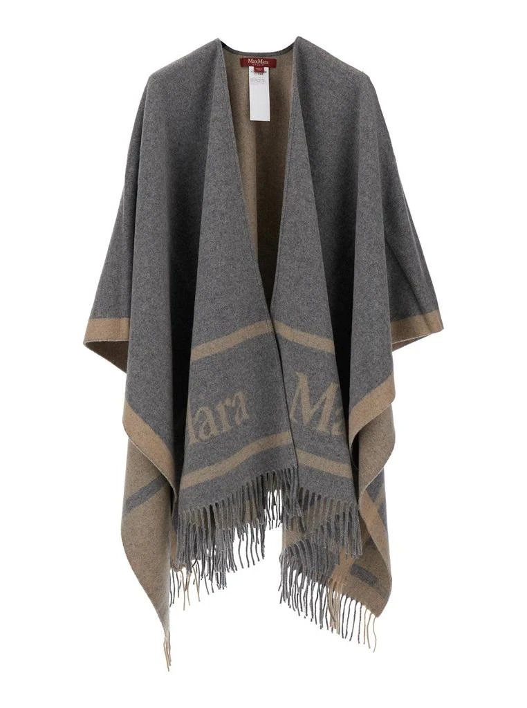 Max Mara Max Mara Studio Hildestd Fringed Edge Cape