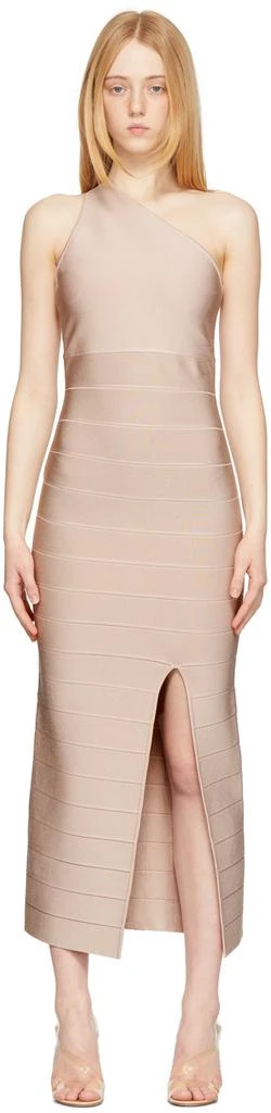 Herve Leger Beige Bandage Icon Long Dress 1