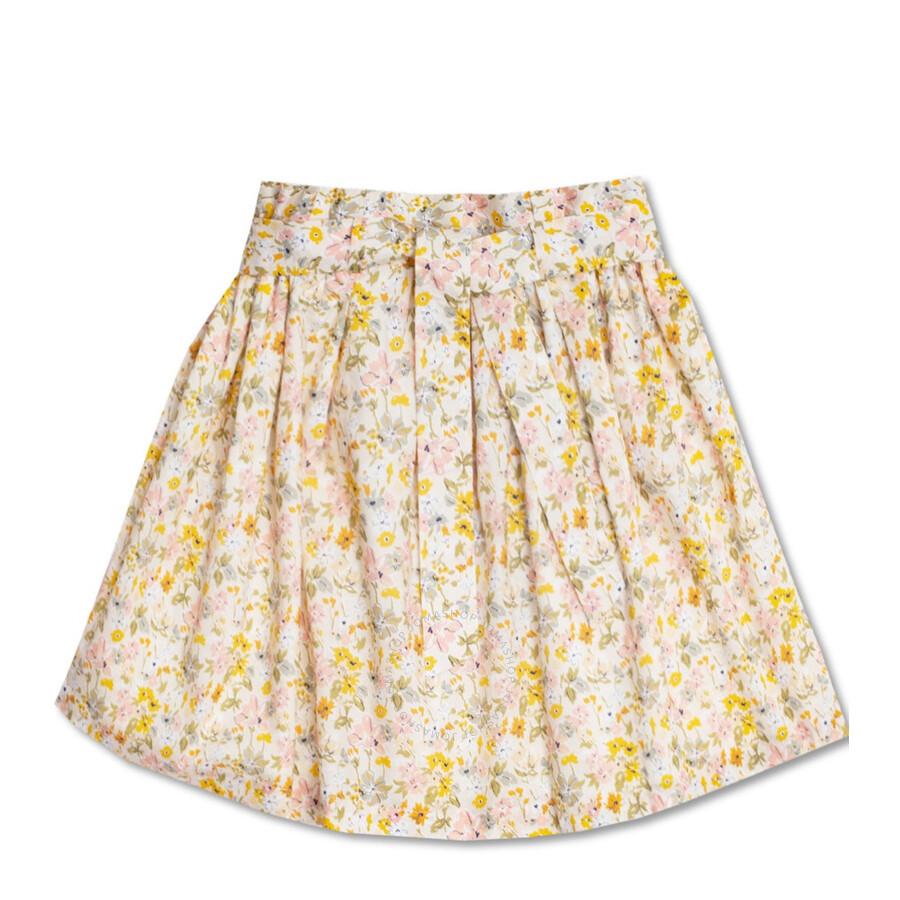 Bonpoint Girls Floral Print Flared Mini Skirt