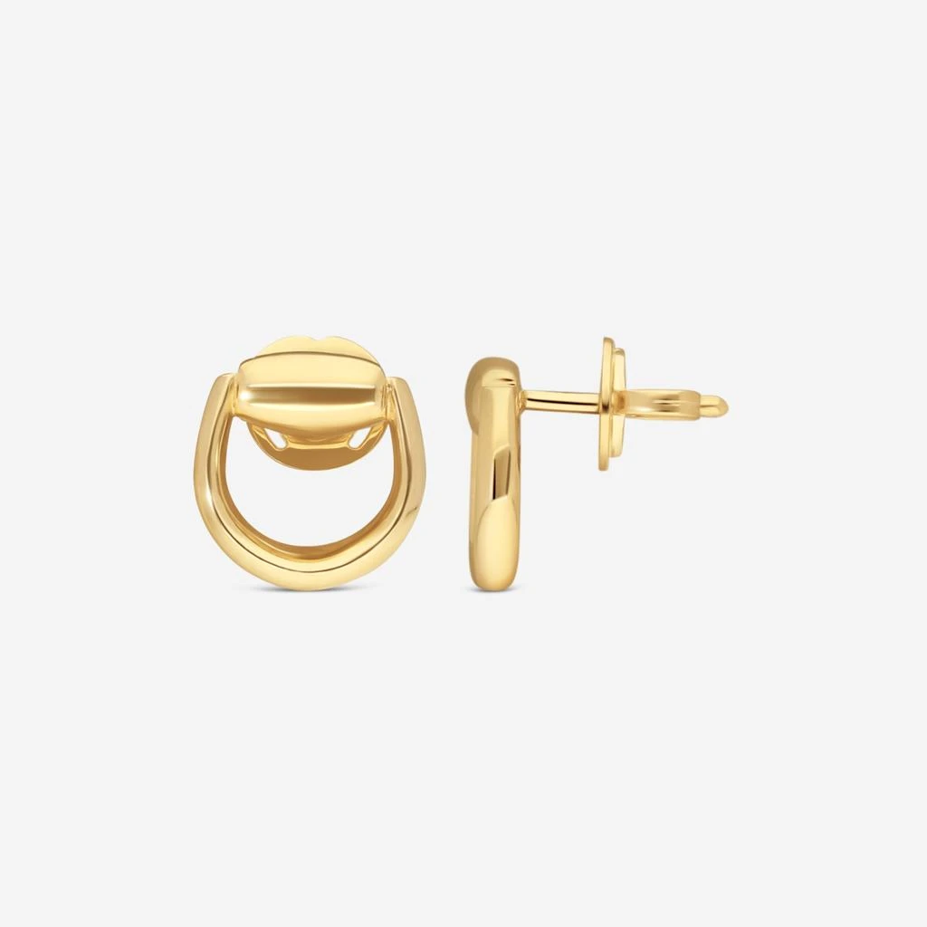 Gucci Gucci Horsebit 18K Yellow Gold Stud Earrings YBD80009800100U 3