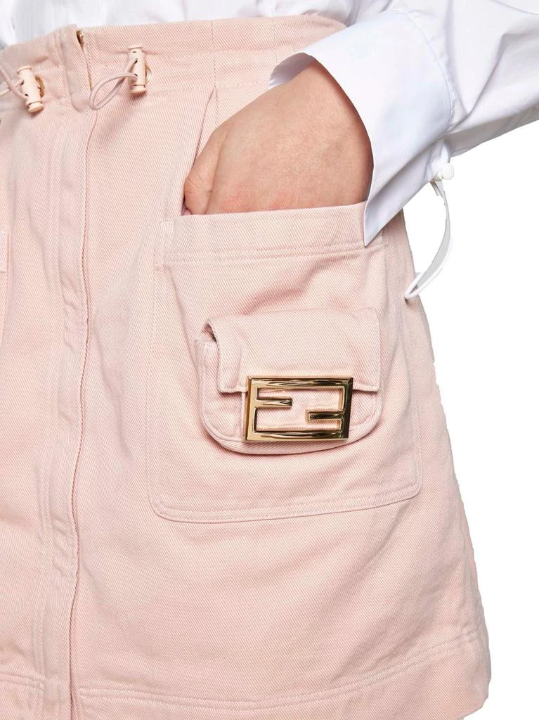 Fendi Fendi High-Waist Drawstring Mini Skirt 5