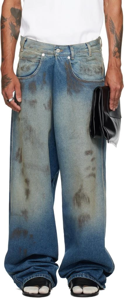 LU'U DAN Blue Kriss Kross Jeans 1