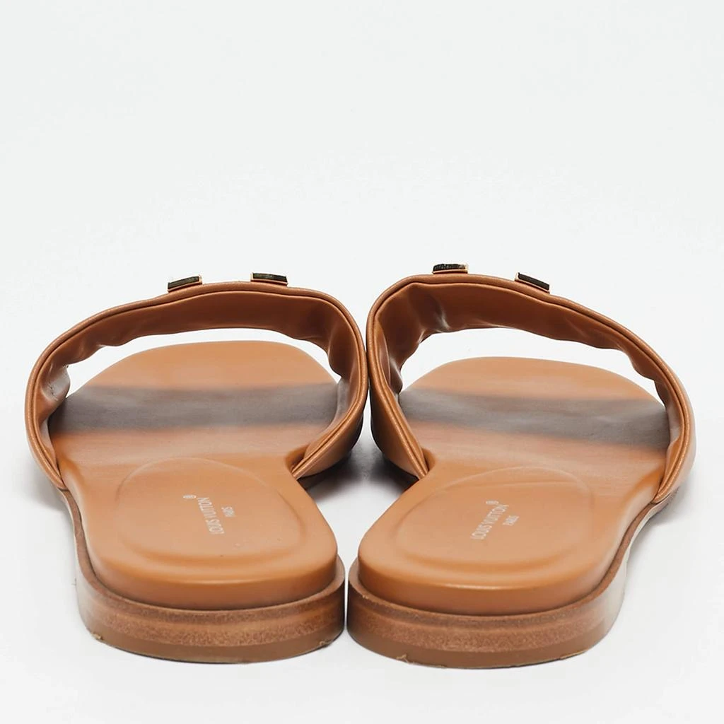 Louis Vuitton Louis Vuitton Brown Leather LV Mare Flat Slides Size 39.5 5