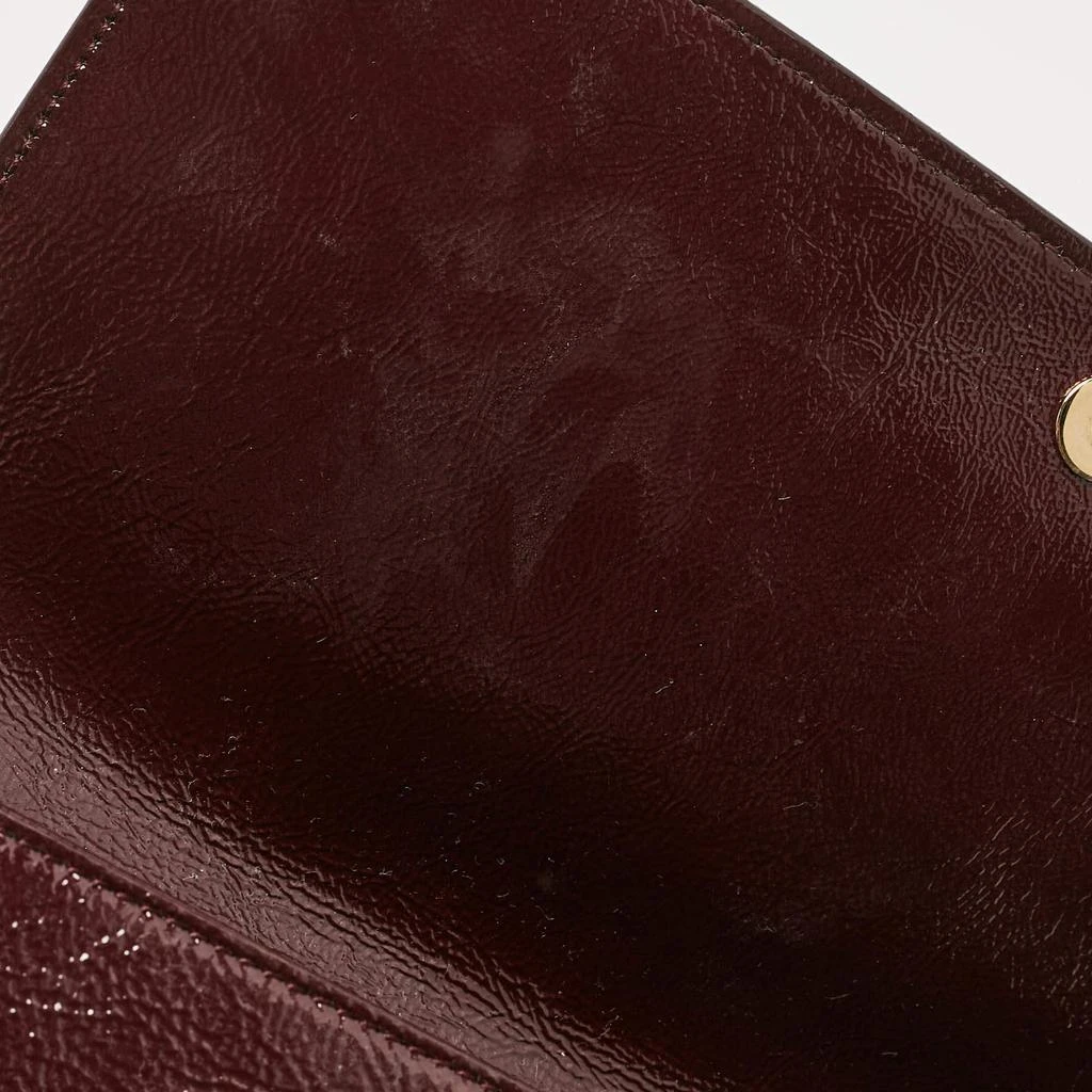 Yves Saint Laurent Yves Saint Laurent Burgundy Patent Leather Belle De Jour Clutch 8