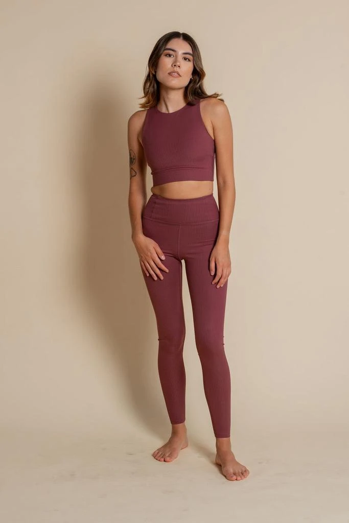 预计3周后发货 Girlfriend Collective Legging - Rib High-Rise Legging - Goji 1
