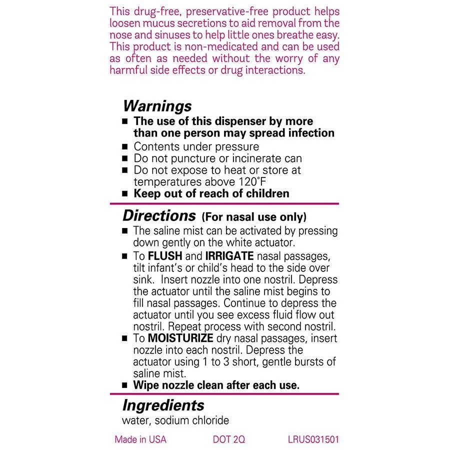 Little Remedies Sterile Saline Nasal Mist 4