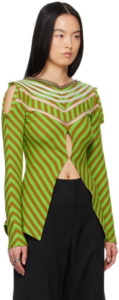 Kiko Kostadinov Green Panoply Top