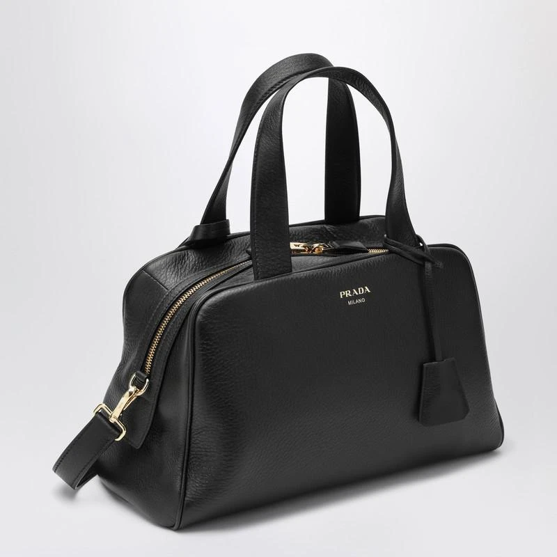 Prada Large black leather satchel bag 3