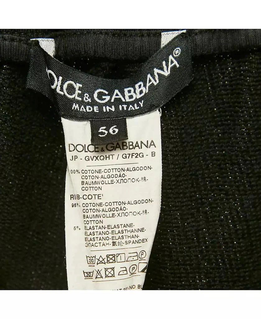 Pre-Owned Dolce & Gabbana Men's Black Cotton Logo Plaque Detail Joggers 5