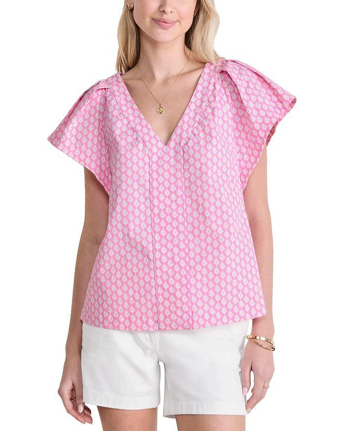 Vineyard Vines Harbor Flutter Sleeve Top 1