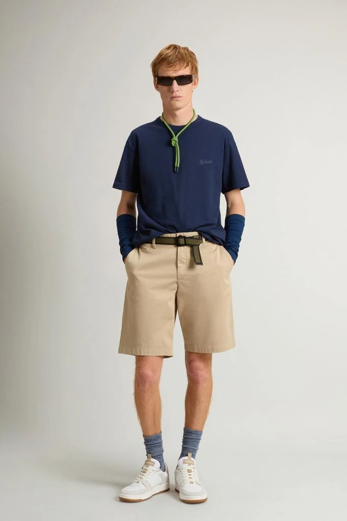 Woolrich T-Shirt in Pure Cotton Slub Fabric - Men - Blue 2