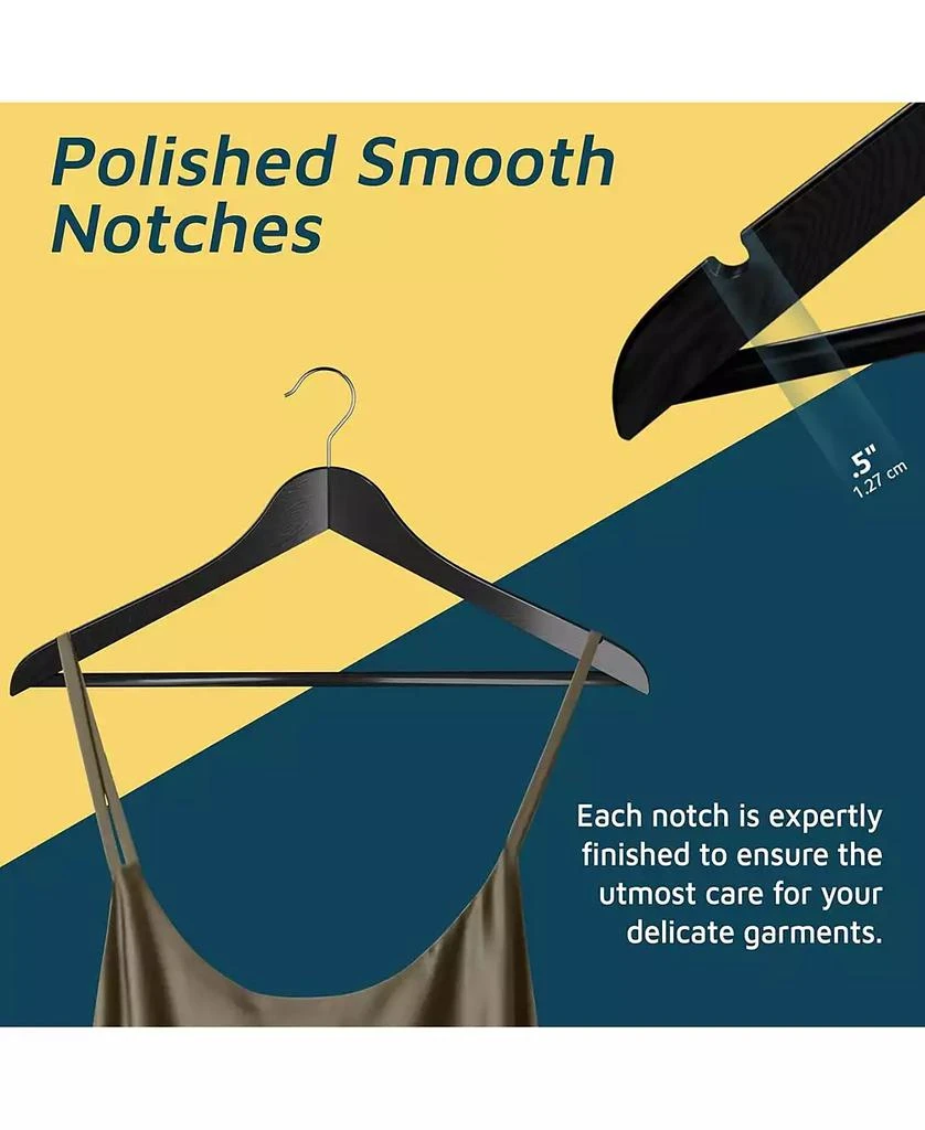 Lifemaster 10-Pack Wooden Hangers 4