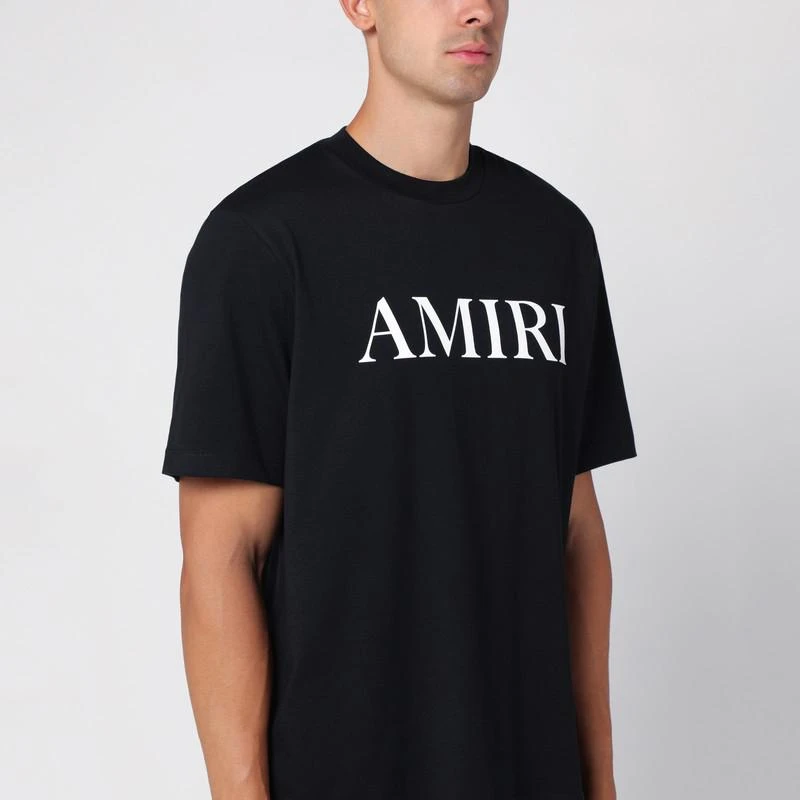 AMIRI Black cotton T-shirt with logo 4