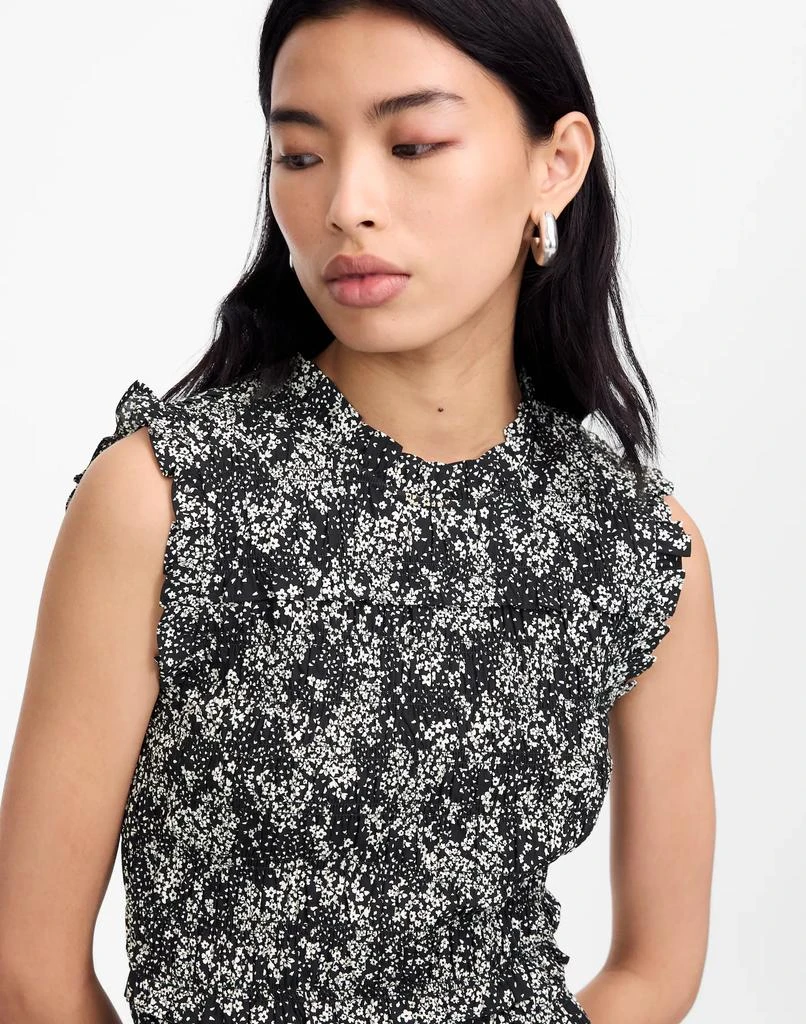 Madewell Smocked Crewneck Mini Dress in Floral 5