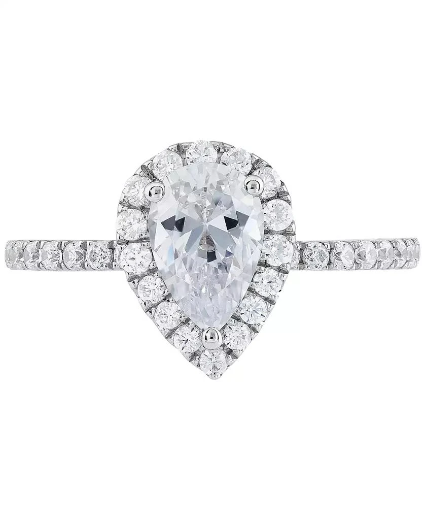 Grown With Love IGI Certified Lab Grown Diamond Pear-Cut Halo Engagement Ring (1-1/2 ct. t.w.) in 14k White Gold 3