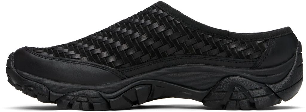 Merrell Black Moab 2 Slide Leather Woven Loafers 3