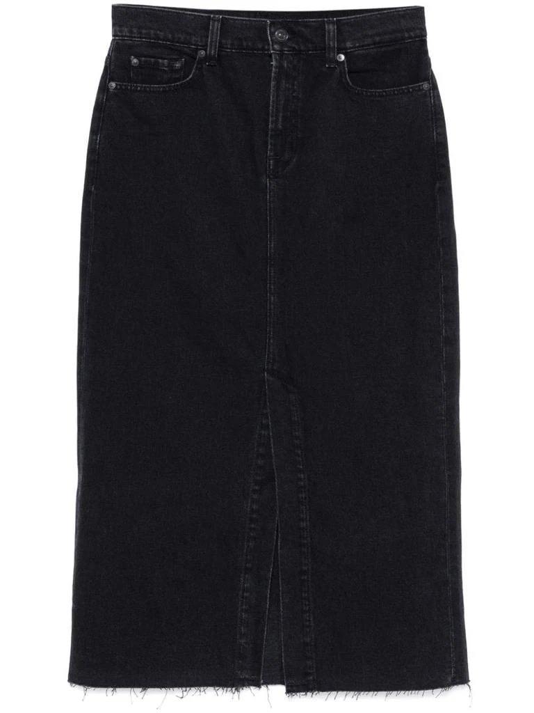7 For All Mankind 7 FOR ALL MANKIND - Kellie Denim Cotton Skirt 1