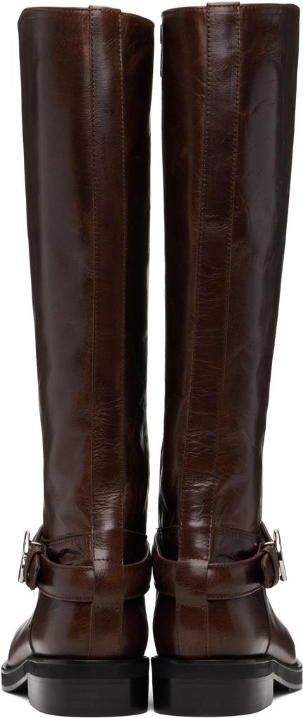 COPERNI Brown Belt Cavalier Tall Boots