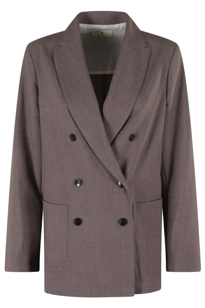 MYTHS Double-Breasted Taupe Blazer