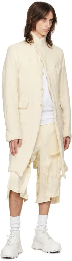 Comme des Garcons Off-White Distressed Shorts 4