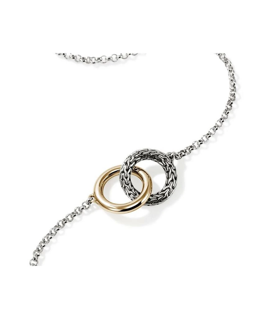 John Hardy 14K Yellow Gold & Sterling Silver JH Essentials Linked Ring Pendant Necklace, 16"-18" 5