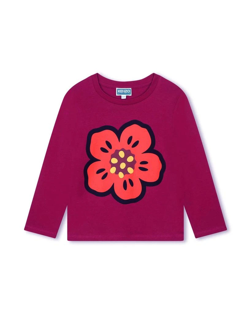 预计3周后发货 Kenzo T-Shirt Manches Longues Red Currant - Enfant Fille - Kenzo Kids 1