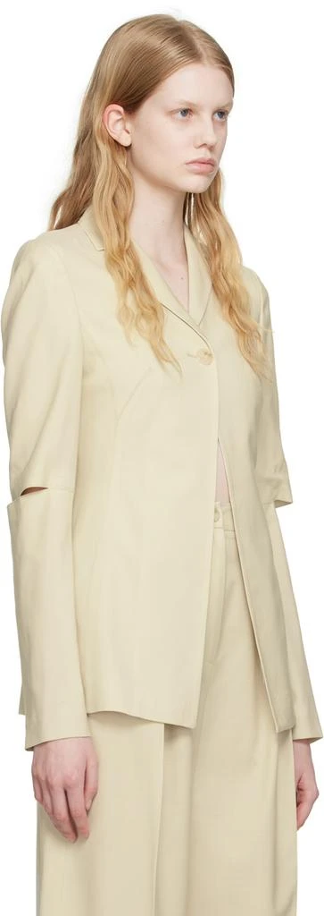 LVIR Beige Slit-Sleeve Blazer 2