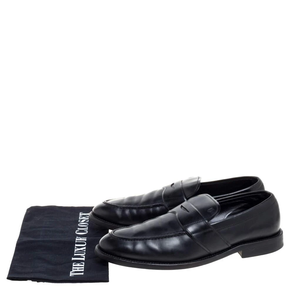 Tod's Tod's Black Leather Penny Slip On Loafers Size 40 8