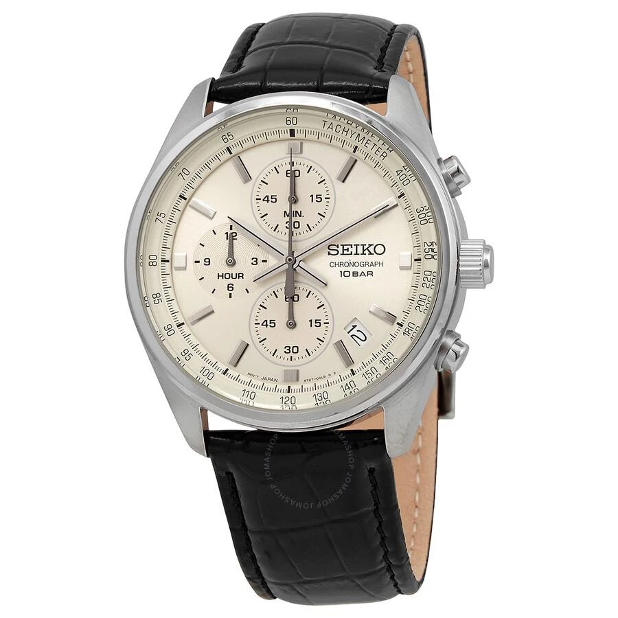 Seiko Chronograph Quartz Champagne Dial Men's Watch SSB383 1