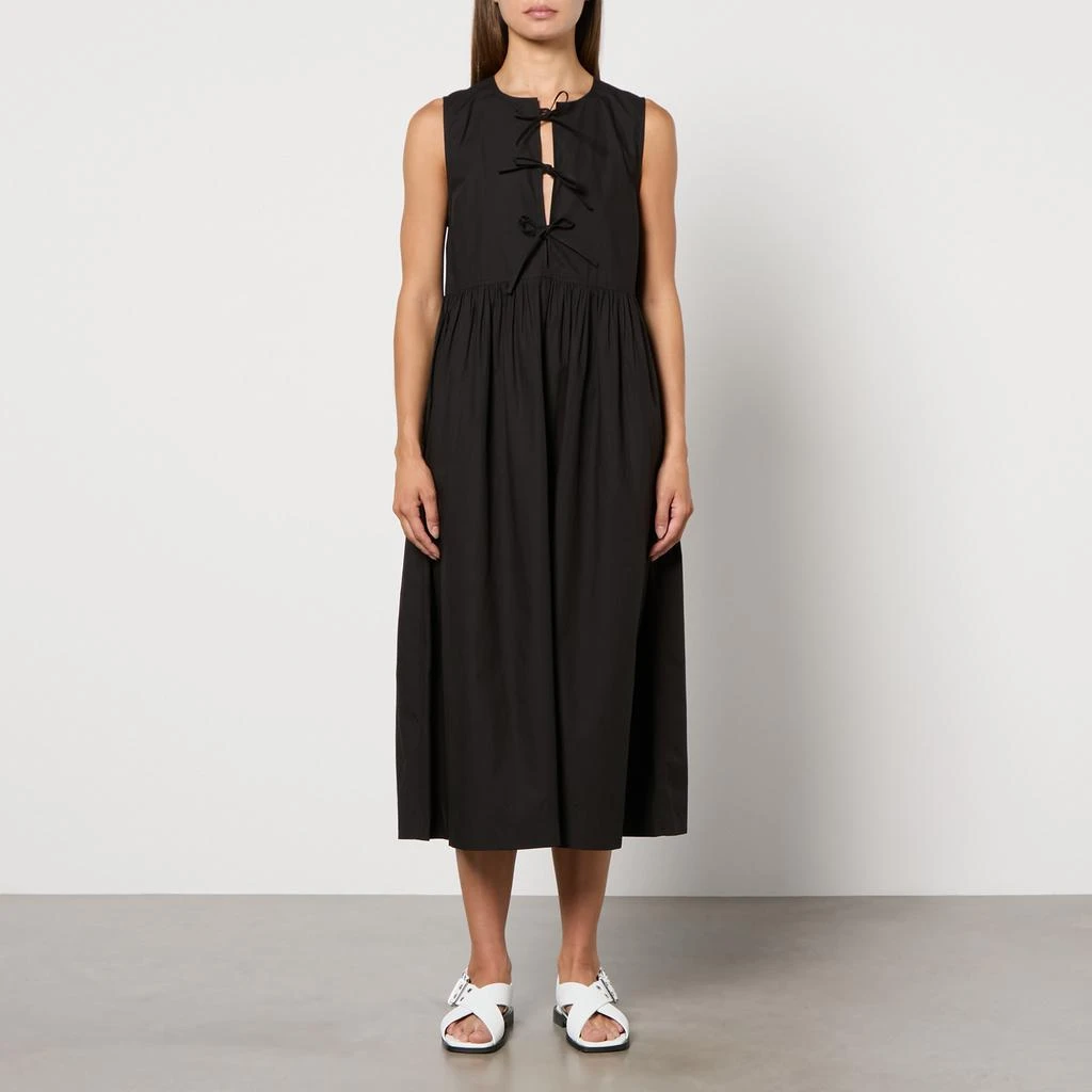 Ganni Cotton-Poplin Midi Dress 1