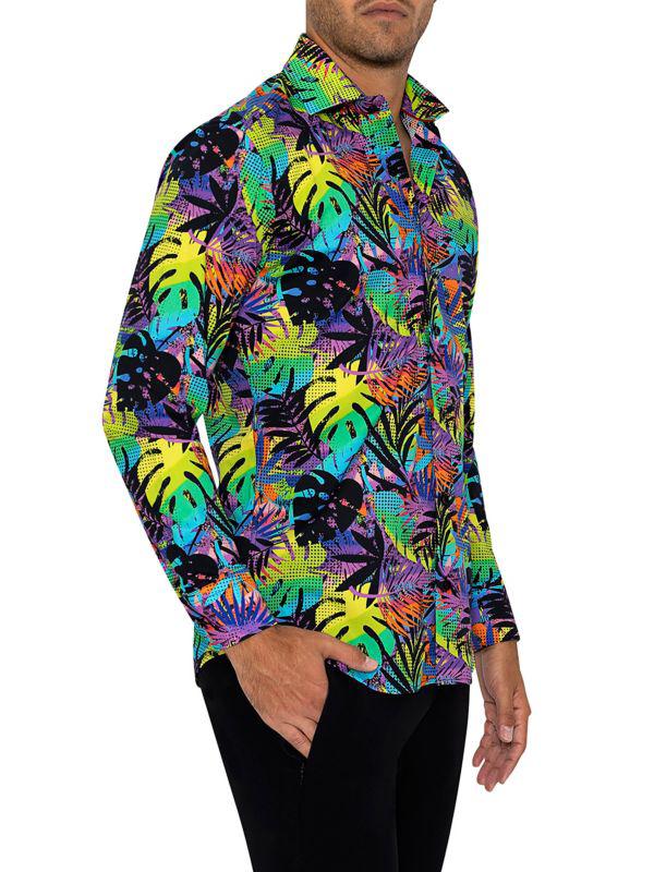 Bertigo David Leaf Print Shirt