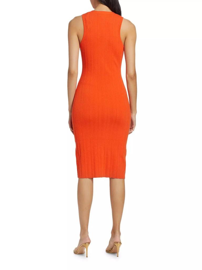 L'Agence Domino Ribbed Body-Con Dress 5