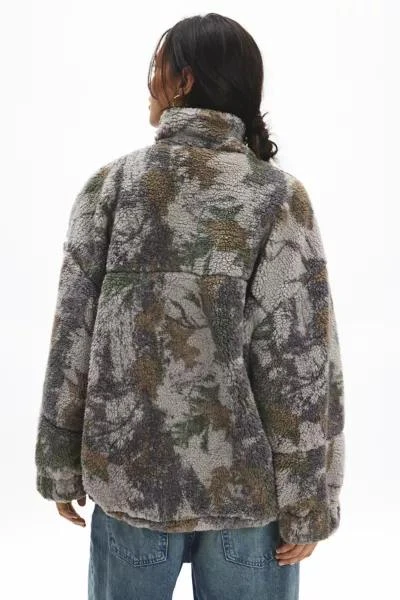 BDG BDG Mae Printed Piled Fleece Zip-Up Jacket 4
