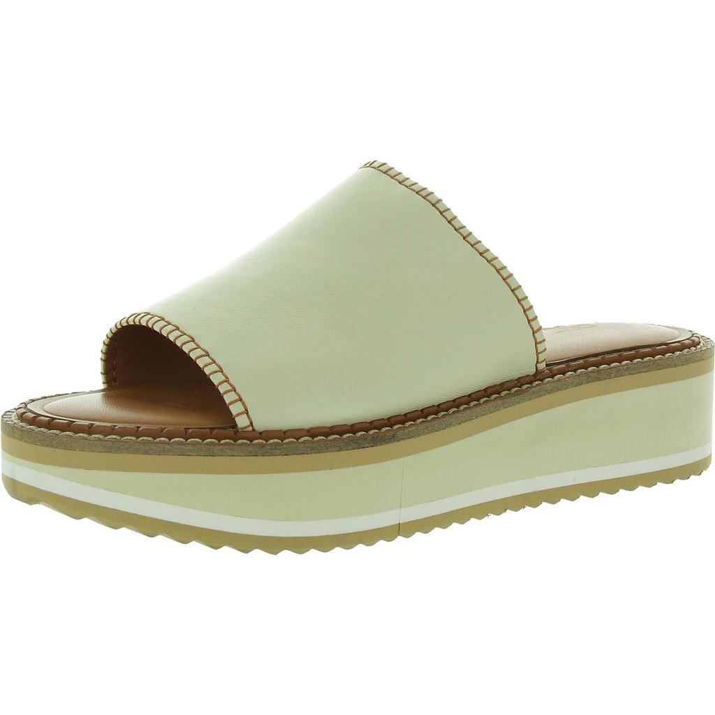 Clergerie Womens Leather Open Toe Mule Sandals