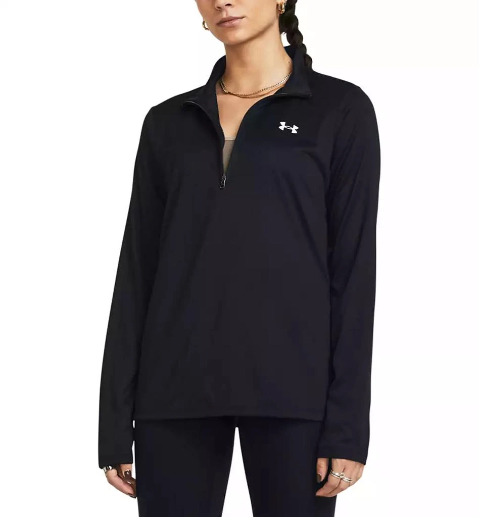 Under Armour Women's Solid Tech Half-Zip Logo Top 1
