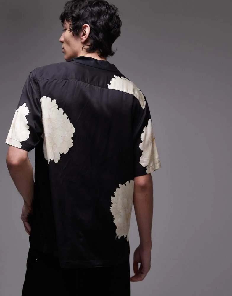 ALL SAINTS AllSaints Fleur short sleeve shirt in black floral 4