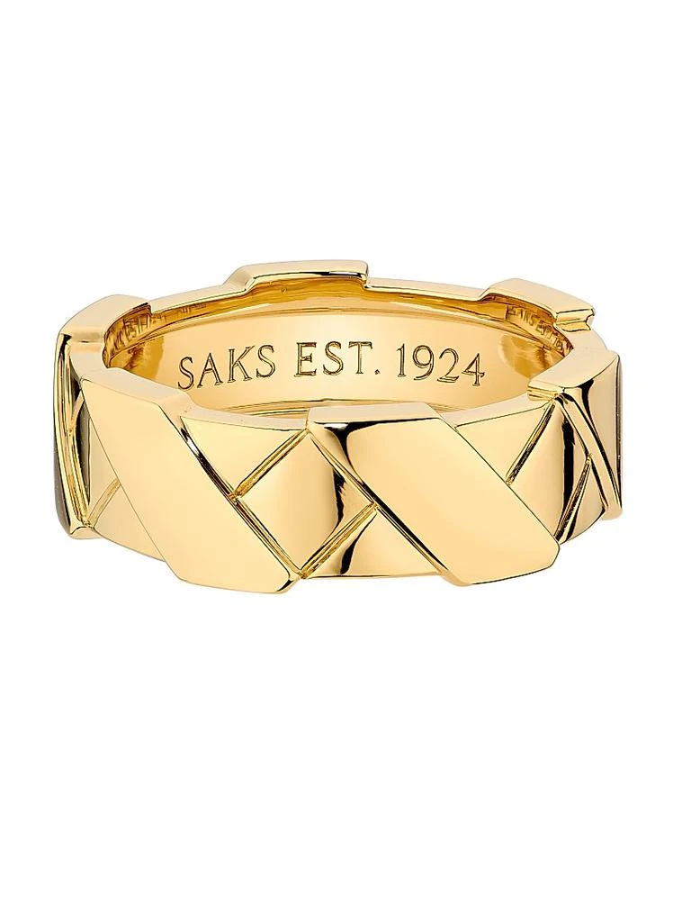 SAKS EST. 1924 Helix Infinite Medium Ring 18K Yellow Gold 3