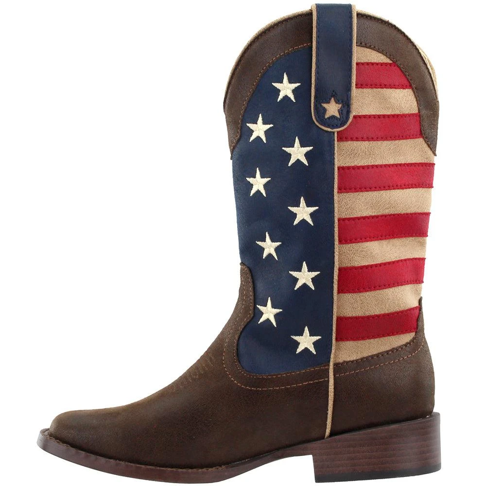 Roper American Patriotic Square Toe Cowboy Boots 4