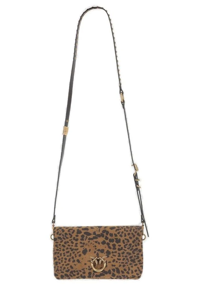 PINKO Pinko Love One Slouchy Foldover Top Clutch Bag